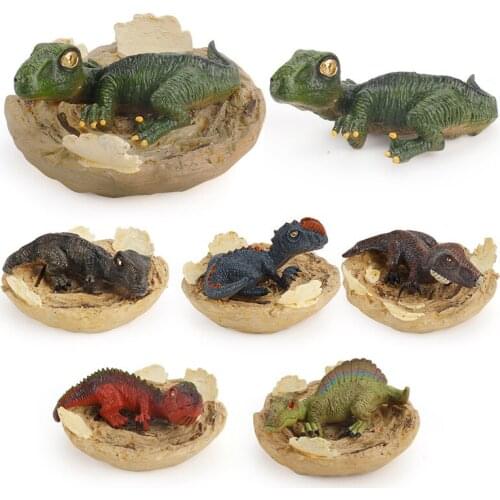 Simulation Tyrannosaurus Toy Childrens Static Velociraptor Dinosaur Baby Hatching Platform Model Decoration Toy Children Gift