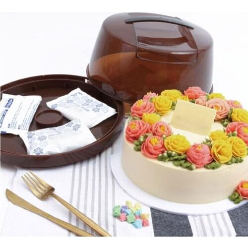 Rounded Plastic Cake Box Set Portable Birthday Cake Takeout Packing Baking Beginner Tools Cake Stand With Cover Crisper 6-8inch