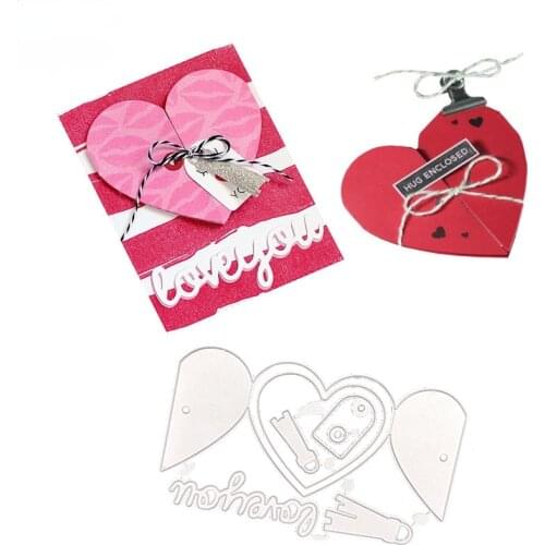 Love Heart Card New Metal Cutting Dies for Scrapbooking Mold Cut Stencil Handmade DIY Card Make Mould Model Craft Decoration