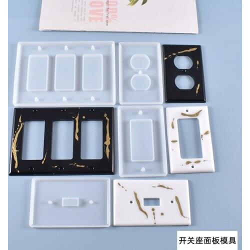 Handmade Mold Epoxy Resin Molds for Jewelry Transparent Silicone Mould Resin Decorative Craft DIY Switch Seat Panel Mold