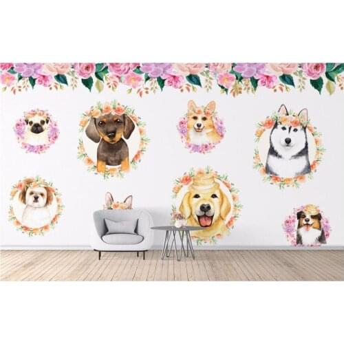 WDBH custom mural 3d wallpaper Cute group puppies and childrens house pet shop home decor 3d wall murals wallpaper for wall 3 d