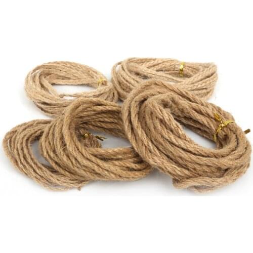 2/4/6mm Natural Hemp Rope DIY Tag Label Hang Rope Wedding Home Woven Decorative Twine Jute String Gardening Cord