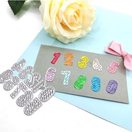 New 0-9 Number Metal Cut Dies Stencils for Scrapbooking Stamp/Photo Album Decorative Embossing DIY Paper Cards