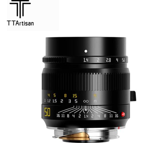 TTArtisan 50mm F1.4 ASPH Full Frame Manual Focus Camera Lenses for Leica M-Mount Cameras Like Leica M-M M240 M3 M6 M7 M8 M9 M9p