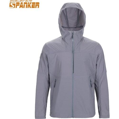 EXCELLENT ELITE SPANKER Tactical Sunscreen Jackets Light and Thin Clothing Sportswear Mens Sunscreen Jacket Single Layer