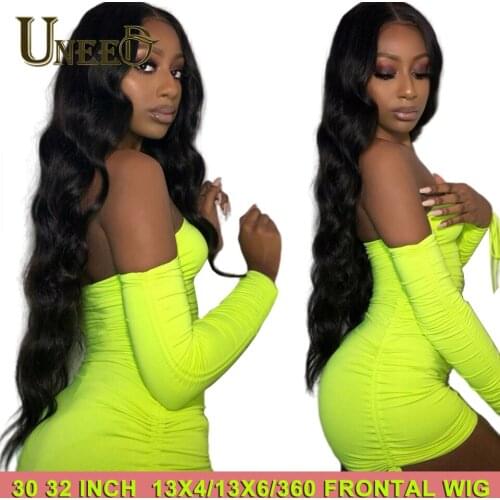 Body Wave Wig with Frontal 30 32 Inch Lace Front Human Hair Wigs For Black Women 13x4 Lace Frontal Wig Remy 4x4 Lace Closure Wig