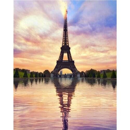 PhotoCustom Paint By Numbers Kits Landscape Frameless DIY 60x75cm Oil Painting By Numbers For Adult On Canvas Home Decor