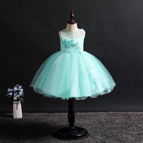 Princess Flower Girl Dress Summer Tutu Wedding Birthday Party Dresses For Girls Childrens Costume First Communion Dresses