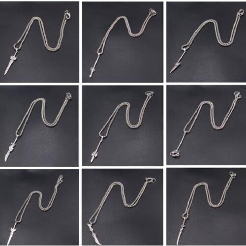 Retro Multi-Style God of War Cold Weapon Charms Pendants Necklace DIY Hip Hop Metal Jewelry For Woman and Men Gifts P528
