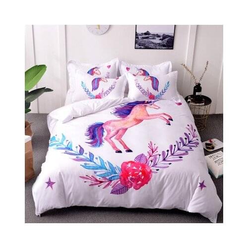 Unicorn Printed Bedding clothes bedding set Printed Duvet Cover Setsbed cover pillowcase Quilt Cover for children girls boys