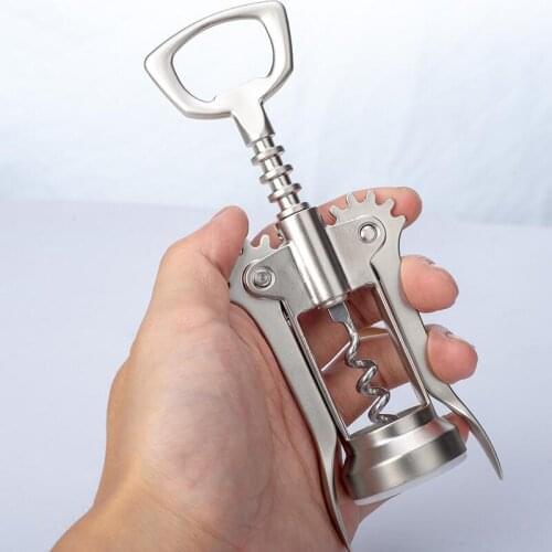 Wine beer bottle opener Stainless steel strong Pressure wing Corkscrew Kitchen Dining Bar Accessory LX8500