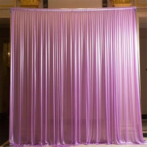 High Quality Ice Silk Fabric Wedding Backdrop Curtain Swag For Party Banquet Birthday Decoration Stage Background Silk Drape