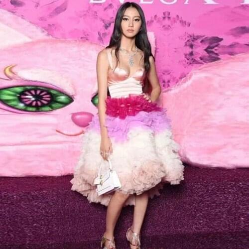 Lolita Skirts Full Lush Tiered 4 Colors Tulle Skirt Custom Made Saias mujer faldas Elastic Waistband a line Skirt Vintage