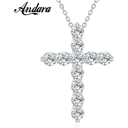 New 925 Sterling Silver Necklace Flower Tell Crystal Pendant Necklace Clavicle Chain For Woman Jewelry Gift