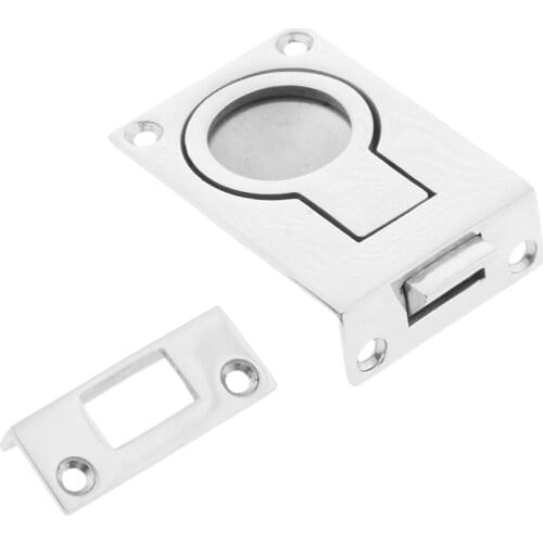 2pcs Marine Rectangular 316 Stainless Steel Ring Pull Handle for Boat Hatch 57 x 40 x 12 mm (2.24 x 1.57 x 0.47 inch)