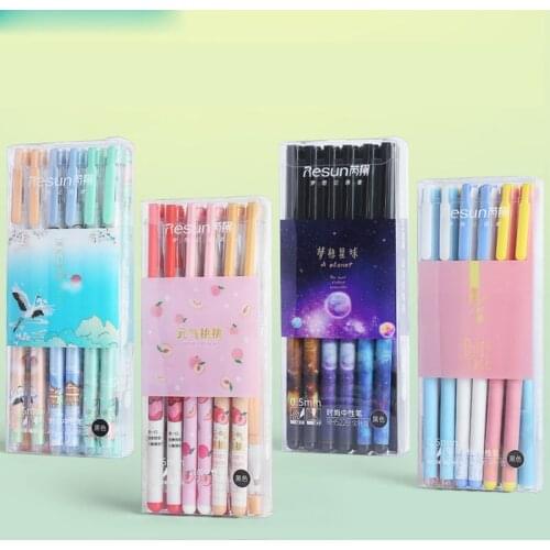 48 pcs/lot Creative Gel Pen Cute 0.5 mm black ink Signature Pens School Office writing Supplies Promotional Gift