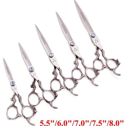 5.5 6 7 7.5 8 Professional Hairdressing Scissors 440C Barber Scissors Hair Cutting Shears Thinning Dog Grooming Scissors 9006