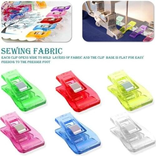 50pcs Job Foot Case Multicolor Plastic Clips Fabric Clamps Patchwork Hemming Sewing Tools Sewing Accessories Sewing Clip