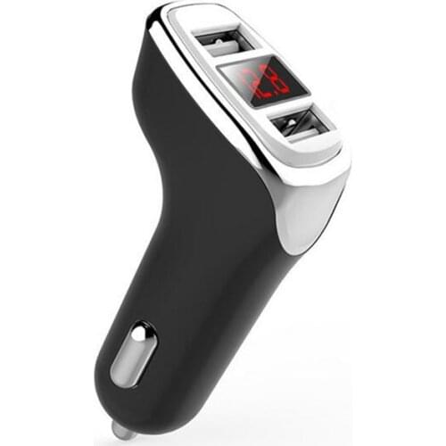 Newest Car Charger Dual DC5V 3.1A USB with Voltage/temperature/Current Meter Tester Adapter Digital Display