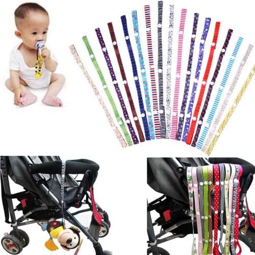 Baby Stroller Teether Pacifier Bottle Anti-lost Chain Strap Holder Belt Colorful High Chair Toys Fixed Bind Belt Kids Toys Leash