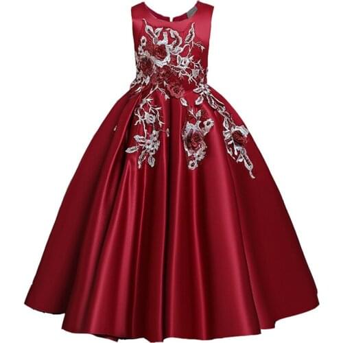 Kids Girl Dress Princess Formal Clothes For Girls First Feast Dress Wedding Party Girl Dress Bridesmaids Gown For Teen Girls