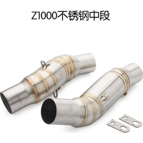 For Z1000 2010 2011 2012 2013 2014 2015 2016 Motorcycle Exhaust Contact Middle Mid Link Pipe Connector Mid Tube
