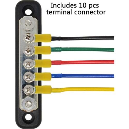 5 Way Bus Bar Electric Terminal Junction Block For Cars Trailers