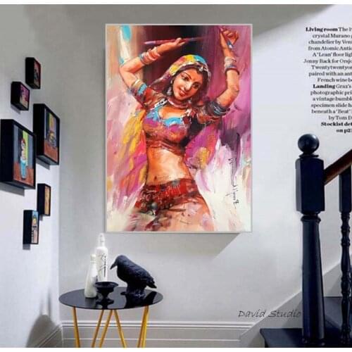 Fulk Art By Hand Painted Impression World Art Figure Oil Painting On Shown in Dubai On Canvas For Wall Decoration