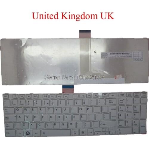 UK CA GK GR IT Laptop Keyboard For Toshiba For Satellite L850 L850D L855 L855D L870 L870D Canada Greek Germany Italian white new