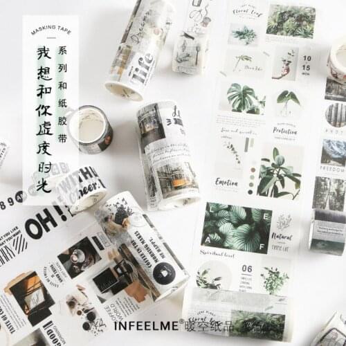 Creative Plant Coffee Week Daily Life Decorative Washi Tape Diy Scrapbooking Masking Tape School Office Supply Escolar Papelaria