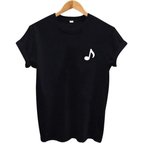 Summer Hipster Harajuku Women T-shirt Black White Tops Tee Shirt Good Music Ringer Pocket Graphic Tees Women Funny T Shirts