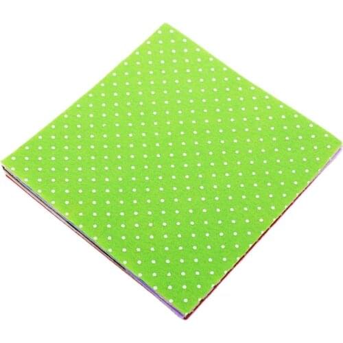 Patchwork Printed Felt Fabric For Scrapbooking Sewing Dolls Craft Dot Pattern 1mm Thick Polyester Cloth Felt Sheet 10 Pcs/lot