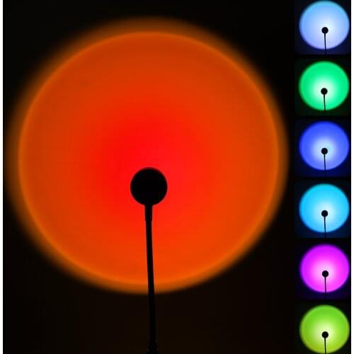 Mini Sunset lights Sunset Projector LED Night Light Sunset Lamp For Home Bedroom Background Wall USB Table Lamp Atmosphere Light
