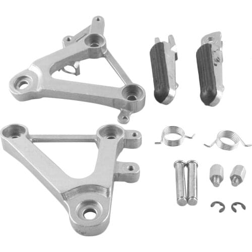 Motorcycle Front Rider Foot Pegs Footrest Brackets for Honda CBR400 1988 1989 NC23 Aluminum Alloy