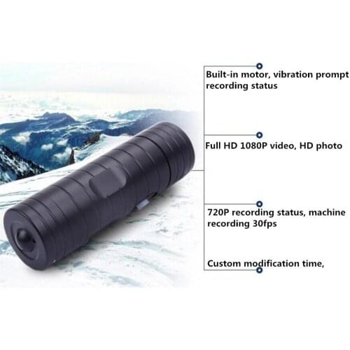 Mounchain Hd Wide Angle Motion DV Camera 1080P Waterproof DV Flashlight Mini Camera Circular Recording