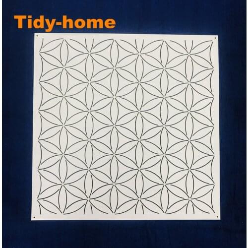 Very Big Size 32*32cm Flower Pattern Sashiko Template Sashiko Stencil Quilting Template For Pillow