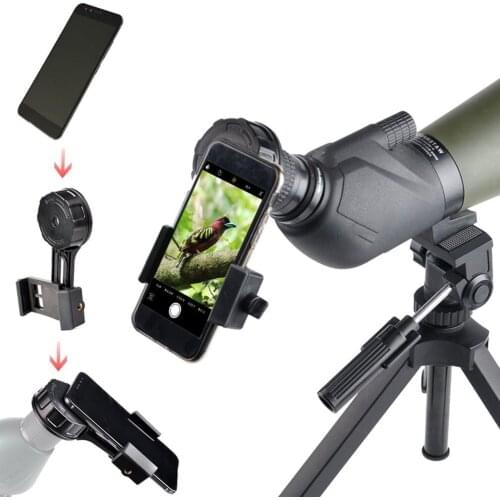 Universal Outdoor Monocular Telescope Mobile Phone Holder Camera Video Clip Photography Adapter Clip Mount Bracket