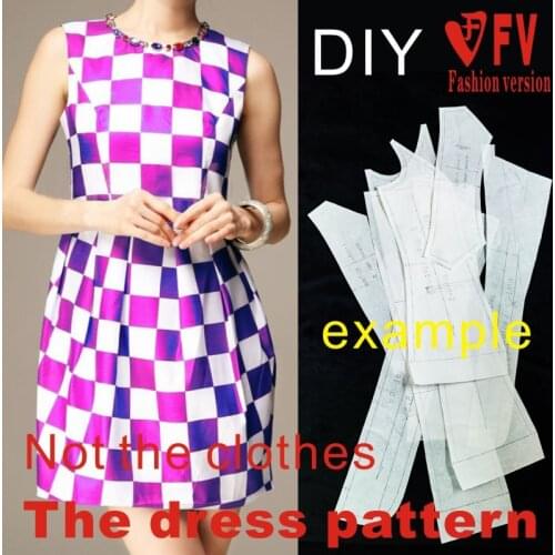 The dress Dresses Sewing Pattern cutting drawing BLQ-26