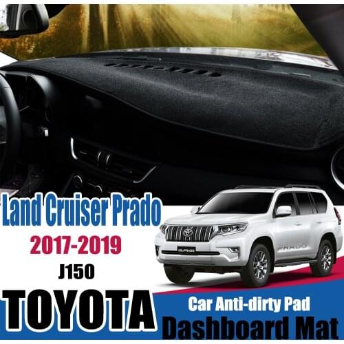 Dashboard Sunshade Dashmat For Toyota Land Cruiser Prado 150 Series 2017 2018 2019 Facelift LC150 J150 Anti-Slip Mat Accessories