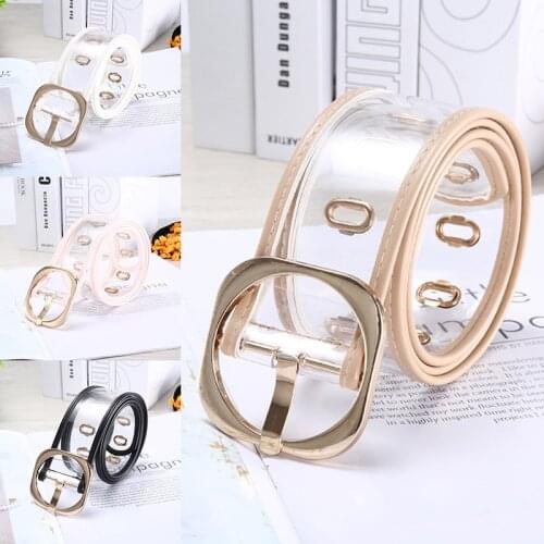 Fashion Clear belt transparent belts for women 2021 white belt plastic waistband Female ladies