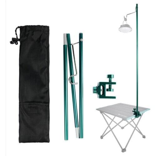 Detachable Folding Lamp Pole Outdoor Lantern Stand Tripod Camping Bracket Holder Portable Garden Light Hanging Rack