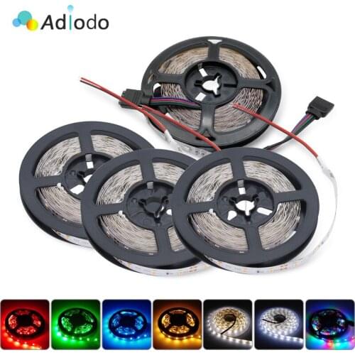 RGB 300 LED strip light 5m 60LEDs/m 5050 SMD 2835 White Warm White Red Blue LED strip 12V Waterproof flexible Tape Rope Stripe