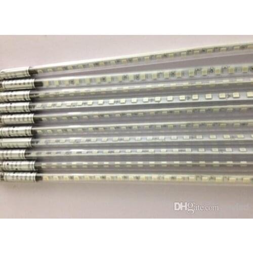 Free shipping LED meteor shower Light 1set 10 Tube 50cm 60 LED SMD3528 Rain Tube Light White Outdoor Tree Decoration DC12v