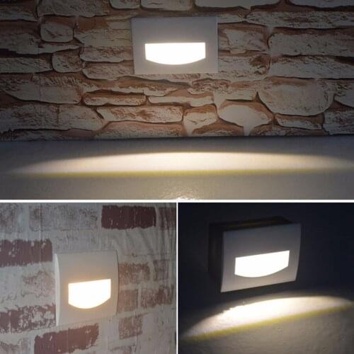 6PCS 3W 5W Outdoor LED Step Light Recessed Wall Corner Light Waterproof Pathway Stairway Corridor Staircase Lamp LED Footlights
