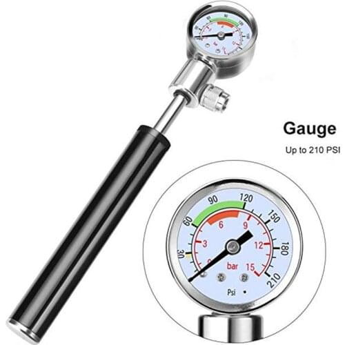Ultralight Mini MTB Bike Air Pump With Pressure Gauge Portable Bicycle Tire Inflator Hand Pump