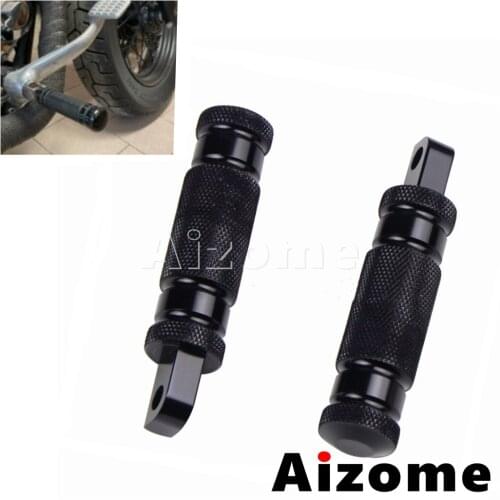 Universal 10mm Mount Hole Motorcycle Male Foot Pegs Aluminum Footrest Footpegs For Harley Sportster XL Dyna Softail Cafe Racer