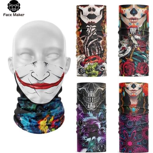 Venom Bike Fishing Sport Ski 3D Seamless Headwear Skull Neck Bandanas Windproof Magic Scarf Cycling Hiking Mask Neck Gaiter
