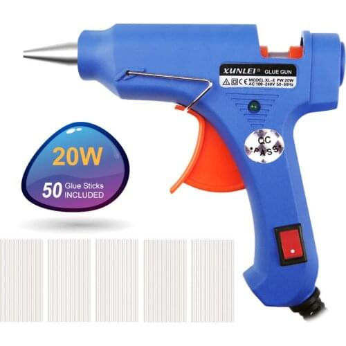 XL-E20 25W Hot Melt Air Glue Gun High Temp Heater Mini Gun Repair Heat tool W/ free Glue Sticks for Metal/Wood Working