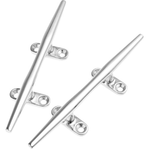 1Pc 316 Stainless Steel Marine Hardware Boat Hollow Base Cleat Dock Deck Rope Cleat Bollard Lock Bolt 8 Inch 200mm Yachts Boats