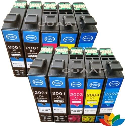 10PK T200 T2001-T2004 XL Ink cartridges For Expression Home XP-200 XP-300 XP 400 Inkjet Printer